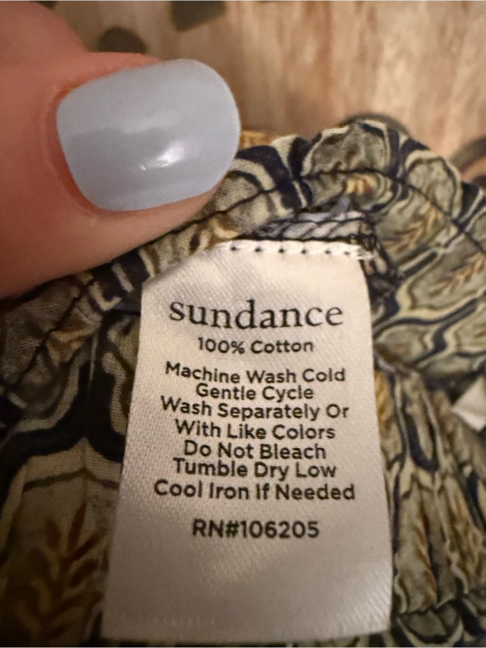 Sundance Floral Cotton Pants | Size S - Picture 6 of 7